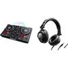 Numark Party Mix II - Console DJ a 2 Canali per Serato DJ Lite, con Scheda Audio Integrata, Presa Cuffie, Controlli Pad, Crossfader, Jog Wheel e Luci da Discoteca & Hercules HDP DJ45DJ Headphones