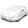 Ikaif Copertura Auto Universale Complete 190T Impermeabile E Traspirante Resistente Al Calore Graffi Pioggia Neve Con Tasca Specchio E Strisce Riflettenti (Adatto Sedan 4,0-4,3m)