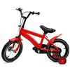 DIFU Bicicletta per bambini, 14 pollici, per bambini, 3 ruote, a partire dai 3 ai 6 anni, con ruote di supporto rimovibili (rosso)