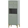 Schildmeyer Ando - Mobile credenza, legno derivato, 40,3 x 33 x 114,4 cm, verde pistacchio e oro