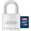 ABUS Lucchetto Titalium 64TI/30 - Set da 2, Chiusura Uguale - Lucchetto per Cantina con Corpo in Alluminio Speciale - Gancio in Acciaio Temprato - Livello di Sicurezza ABUS 4