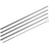 Fackelmann Set di 4 cannucce in acciaio con scovolino, Ø 5 mm, cannucce riutilizzabili (Colore: argento), quantità: 1 x 4 cannucce + 1 scovolino.