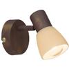 Brilliant Luca 35810/56 - Faretto da parete, 1 lampadina E14 max. 40 W, in metallo e vetro, colore: Rame anticato/champagne, reflektor, marrone