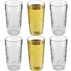 Viva Haushaltswaren 6 unzerbrechliche Apfelweingläser/gerippte Gläser aus Kunststoff (Polycarbonat) ca. 250 ml Bicchieri da Vino, 6.8 x 6.8 x 12.3 cm, 6 unità