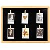 walther design naturale 40 x 30 cm MDF con 6 clip in legno IR040H