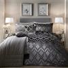 SOIRE'E Soiree Belfort - Set copripiumino in jacquard, per letto matrimoniale in ardesia