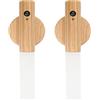 JinsenTGG 2 Pezzi Lampada da Parete in Legno, Luce Notturna per Interni con Sensore di Movimento, Batteria Ricaricabile Magnetica Senza Fili con Interruttore per Camera da Letto, Corridoio, Scale (legno)