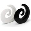 FeinKnick Elegante coppia di sculture in ceramica - decorazione moderna in bianco e nero - decorazione ogni 16 cm di altezza