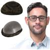 Lordhair Protesi Capelli Uomo, Pelle Super Sottile da 0,08 mm Parrucca da Uomo per Sistema Capillare da 8x10 Pollici Dimensione Della Base