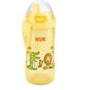 NUK First Choice Kiddy Cup 10255670 - Tazza per imparare a bere, 12 mesi, a prova di perdite, resistente ai morsi, clip e tappo protettivo, 300 ml, senza BPA, coccodrillo (giallo)