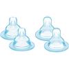 Mam Set 4 Tettarelle, 2 Unità Misura 2, Flusso Medio e 2 Tettarelle Misura 3, Flusso Rapido, in Silicone, 2-4 Mesi