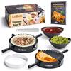 Tortillada - Stampi per Empanadas / Set di stampi per Empanadas 7 pezzi, incluso ricettario, ciotole per immersione, tagliabiscotti, coltello