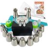 Wenburg Sacca a Poche per Dolci Professionale - 38 Pezzi - Beccucci Sac a Poche Professionali in Acciaio Inox - Diverse Bocchette Sac a Poche per la Decorazione di Torte (Classic)