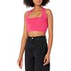 The Drop Greta Maglione Con Collo Squadrato All'americana In Stile Bralette da Donna, Rosa Shocking, S