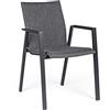 KONTE.DESIGN Set di 4 Poltroncine ODEON Impilabili Antracite