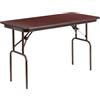 Flash Furniture 24x48 MEL Tavolo pieghevole in legno, tessuto, mogano, 61 x 121,9 cm