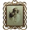 Biscottini portafoto da tavola 31,5x2,5x25,5 cm | Portafoto Resina Made in Italy | Cornici Vintage dipinte a Mano