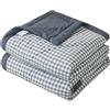 RRNAR Piumino Estivo Letto Matrimoniale Piumone Leggero Coperta Trapunta Sottile in 100% Cotone Lavato Anallergico, Lavabile in Lavatrice,F,200x230cm