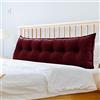 Johnear Cuscini Testata letto Cuscino lombare in velluto, Cuscini da Lettura Rettangolare Supporto Posteriore, grande cuscino schienale per divano, Testiera, Cuscino da Parete (Crimson, 180 cm)