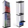Redlution Game Disc Tower Stand, Vertical Stand CD Storage Holder, Game Disc Rack for PS5, Shelf Multifunctional Mount Game Handle Disc Storage Bracket