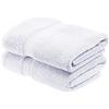 Superior - Set di Asciugamani in Cotone Egiziano 900 Grammi, 2 Pezzi, Bianco