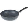 Russell Hobbs RH00851EU Nightfall Stone 28cm wok, padella soffrigante, alluminio pressato, piatto misto, piatto a induzione, Sicuro per induzione, per friggere, friggere patate/verdure, marmo blu