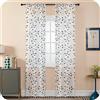 GIRASOLE HOME® Coppia Tende Filtranti in Simil Lino Fantasia Rampicanti Tenda per Porta Finestra ed Interni 2 Pannelli con Tasca e Passanti Nascosti (Nero, 70x235cm)