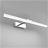 Klighten Luce Specchio Bagno Led 60cm Girevole di 180°, 18W 1170 Lumen, Impermeabile IP44 Lampada da Specchio Bagno, Applique Bagno Specchio Moderno, Bianco Freddo 5500K, Cromo