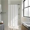 YISURE Tenda da doccia tessile stretta 120x180, tessuto poliestere piccola tenda da bagno idrorepellente con occhielli in metallo, larghezza 120 x altezza 180cm