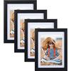 EXYGLO Cornici Foto, Cornice 13x18, Portafoto da Tavolo e Parete Contengono 4 Cornici Nere, Decorazione per Soggiorno, Corridoio, Camera da Letto, Ufficio