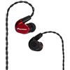 Pioneer SE-CH5T(R) Cuffie Hi-Res Audio In-Ear (cavo Over-the-ear, no loop, design intrecciato, controllo, microfono, risposta alle chiamate, per iPhone, smartphone Android), rosso
