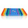 alldoro 67151 Push & Play Gioco di dadi con numeri e colori, Pop it Gioco da tavolo, Bubble Push Toy, giocattolo per alleviare lo stress, per bambini e adulti, ca. 32,5 x 19 cm, arcobaleno