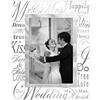 Malden International Designs - Cornice portafoto in Vetro a Specchio con Bordo Interno in Metallo Argentato, Motivo: Mr. And Mrs, 10 x 15 cm, Colore: Argento