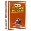 Modiano - Brown Texas Poker 100% carte da gioco in plastica, 2 angoli, indice Jumbo
