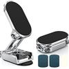 AXFEE Porta Telefono Auto Magnetico, 720° Rotazione Supporto Cellulare Auto Magnetico, Porta Telefono Pieghevole, Universale Portacellulare Auto, per iPhone Android Samsung Smartphone(Argento)
