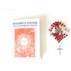 OVUNQUE PROTEGGIMI Rosario dello Spirito Santo in Vetro Rosso più Libretto. Corona Rosario devozionale Spirito Santo 5 mm.