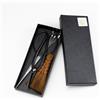 Wazakura 3PCS Set di Attrezzi per Bonsai, Kit per Principianti, Realizzato in Giappone, Forbici + Pinzette in Acciaio con Rastrello + Scopa Cinese, Kit di Giardinaggio Giapponese - Modello Ashinaga