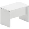One Living Scrivania da Ufficio Panel Desk Tavolo Porta PC 100 x 60 x 73 CM - Bianco