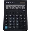 MAUL Calcolatrice commerciale MXL12 a 12 cifre incl. calcolo tasse, grande 20,5 x 15,5 cm, display angolato, calcolatrice da tavolo professionale, a energia solare/batteria, nero