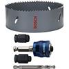 Bosch Professional 1x Sega a tazza HSS bimetallica (di vari materiali, Ø 140 mm) + 4 pz. Power Change Plus Starter Kit