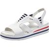 Rieker Frühjahr/Sommer V02Y5, Sandali a Punta Chiusa Donna, Bianco (Weiss 80), 38 EU