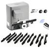 CO-Z 280W Kit Automazione Cancello Scorrevole, Motore Cancello Scorrevole per Porte Fino a 600kg 12 m con 2 Telecomandi, Cremagliera 12x0.33M e Sensori a Infrarossi per Giardino Garage