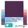 etérea Himmlische Qualität etérea Jersey Topper lenzuolo con angoli 180x200-200x200 cm Prugna Epaisseur 5-10 cm - 100% Cotone - Oekotex materasso Letto copripiumino - lenzuola 180x200cm - 200x200cm Viola