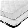 Dorian Home Coprimaterasso/Coprirete 2 in 1 Misura Singola 90x200, Trapuntato con Imbottitura in Poliestere, 100% Cotone, Fornisce un Rivestimento Morbido, Comodo e Traspirante, Made in Italy