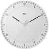 Braun Orologio da Parete Grande Analogico Classico Movimento Continuo Silenzioso, Facile da leggere, Diametro di 30 cm, Colore bianco, modello BC17W.