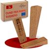 LouMaxx Turchia, set di 3 fermaporta in sughero, con cuneo in gomma antiscivolo, di alta qualità, perfetto per tutti i pavimenti, con cunei inodori, fermaporta in gomma