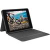 Logitech Rugged Folio per iPad (7ª, 8ª e 9ª generazione) Custodia con tastiera protettiva, Layout Inglese UK ‎QWERTY - Nero