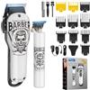 BESTBOMG Tagliacapelli Uomo Professionale, Tagliacapelli Elettrico Regolabarba Trimmer Con Pettine Limite, Macchinetta Vapell 2000mAh/1200mAh Batteria Ricaricabile per Bambini Adulti Pet (Y4+T9)