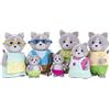 Li'l Woodzeez Famiglia di gatti Daintypaw con nonni e personaggi articolati