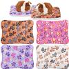 Hestya 4 Tappetini per Cuccia di Cane e Gatto Tappeto Ultra Morbido con Stampe Carine Coperta in Pile Reversibile Lavabile per Cuccioli Criceto Copertina Ispessita per Piccoli Animali (32 x 25 cm)